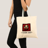 LODERNDE SCHÄDEL ~ DUBIN KUNST Taschen-Tasche Tragetasche (Vorderseite (Produkt))