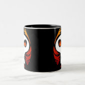 Lodernde Schädel-Tasse Zweifarbige Tasse (Mittel)