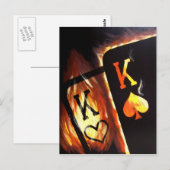 Lodernde Taschen-Könige Postcard Poker Print Postkarte (Vorne/Hinten)