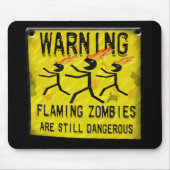 Lodernde Zombies, die Mousepad warnen (Vorne)