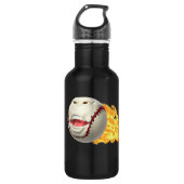 Lodernder Baseball 32 Unze Trinkflasche (Vorderseite)