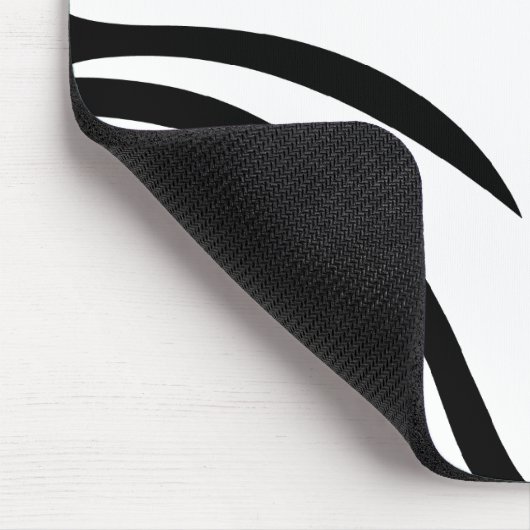 Lodernder Basketball Schwarzweiss Mousepad (Ecke)