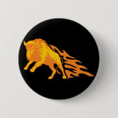 Lodernder Bison #3 Button (Vorderseite)