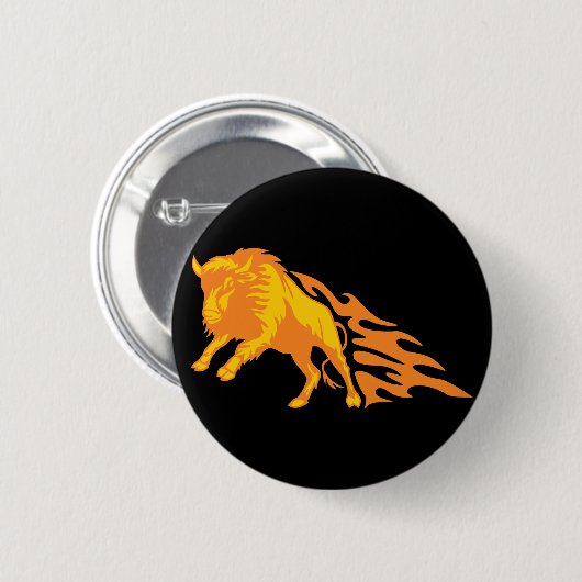 Lodernder Bison #3 Button (Vorne & Hinten)