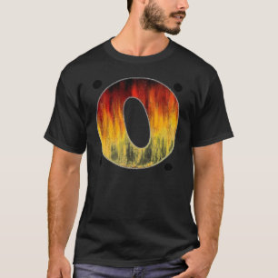 Lodernder Buchstabe O T-Shirt