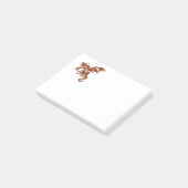 Lodernder Drache Post-it Klebezettel (angewinkelt)