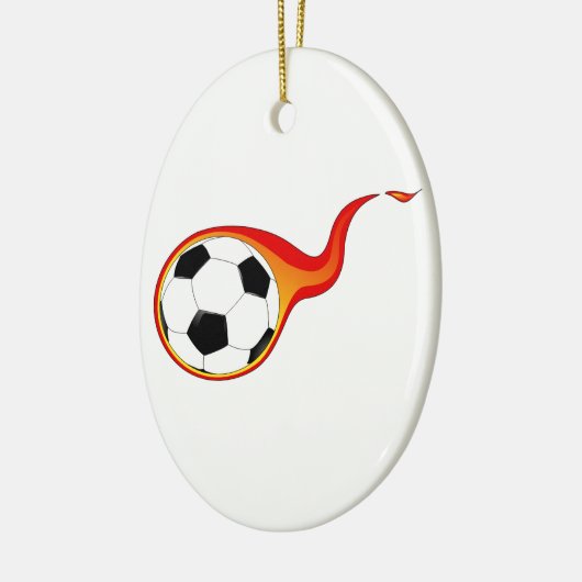 Lodernder Fußball Keramikornament (Links)