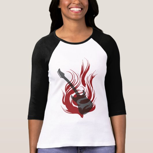Lodernder Gitarren-T - Shirt (Vorderseite)