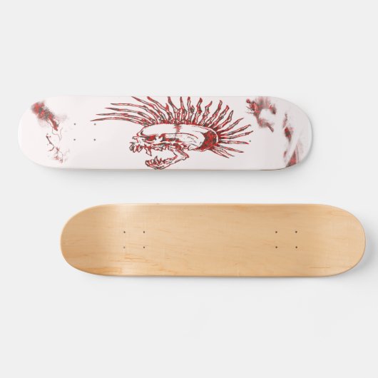 Lodernder Mohikaner Skateboard (Horizontal)