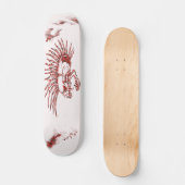 Lodernder Mohikaner Skateboard (Vorderseite)
