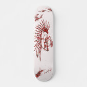 Lodernder Mohikaner Skateboard (Vorne)