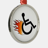 Lodernder Rollstuhl Ornament Aus Metall (Rechts)