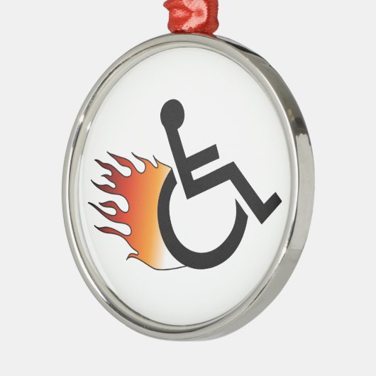 Lodernder Rollstuhl Ornament Aus Metall (Links)