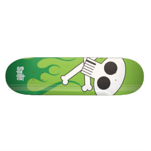 Lodernder Schädel Skateboard