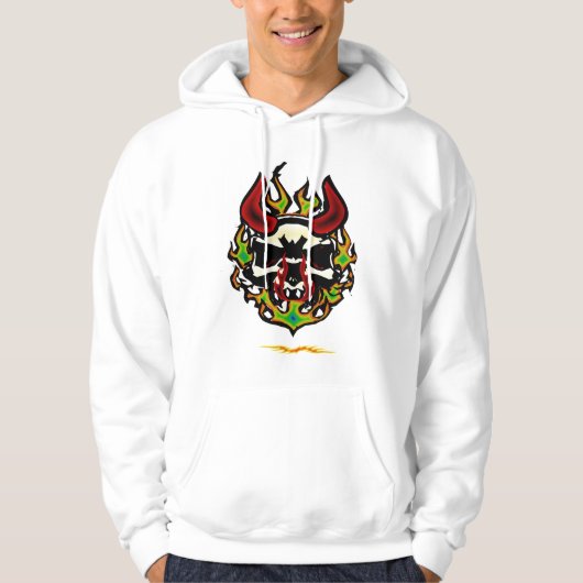 Lodernder SchädelHoodie Hoodie (Vorderseite)