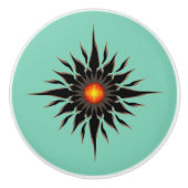 Lodernder Stammes- Sun Keramikknauf (Vorderseite)