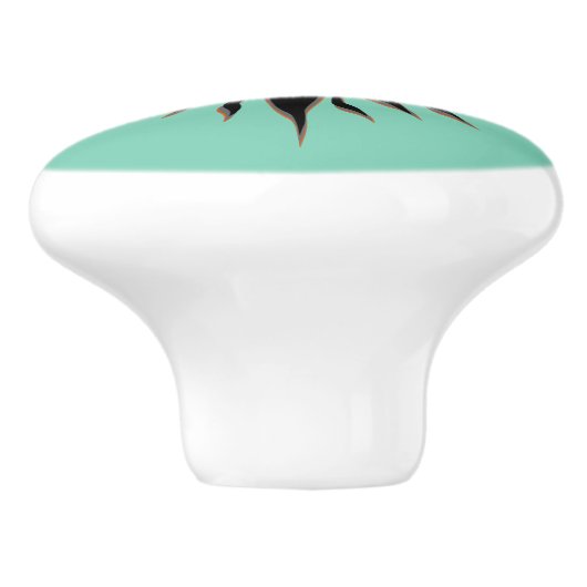 Lodernder Stammes- Sun Keramikknauf (Seitenansicht)