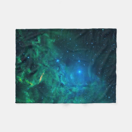Lodernder Stern-Nebelfleck Fleecedecke (Vorderseite (Horizontal))