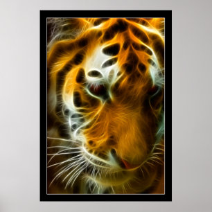 Lodernder Tiger Poster