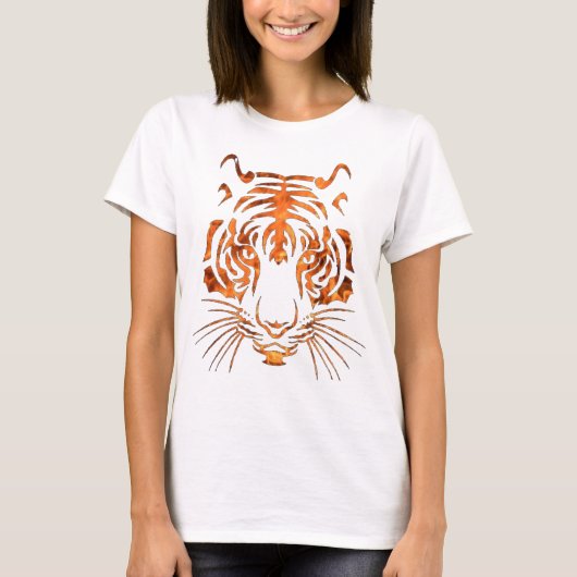 Lodernder Tiger T-Shirt (Vorderseite)