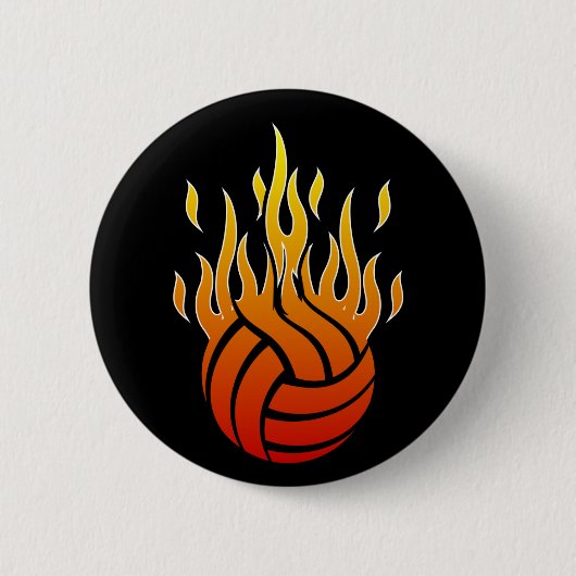 Lodernder Volleyball-Knopf Button (Vorderseite)