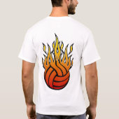 Lodernder Volleyball T-Shirt (Rückseite)