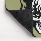Lodernder Zigarren-Schädel - bw Mousepad (Ecke)