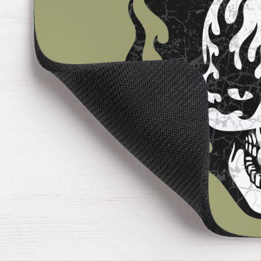 Lodernder Zigarren-Schädel - bw Mousepad (Ecke)