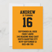 Loderndes Basketball-Geburtstag B-/OParty Einladung (Rückseite)