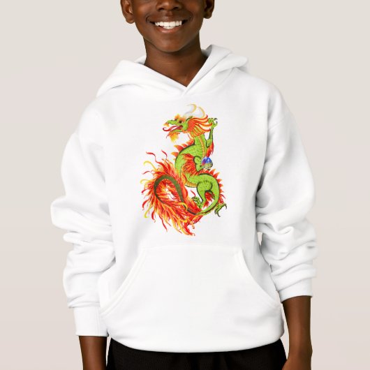 Loderndes Drache-Jähriges der Drache-Shirts Hoodie (Vorderseite)