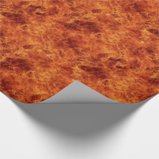 loderndes Feuer Geschenkpapier (Ecke)