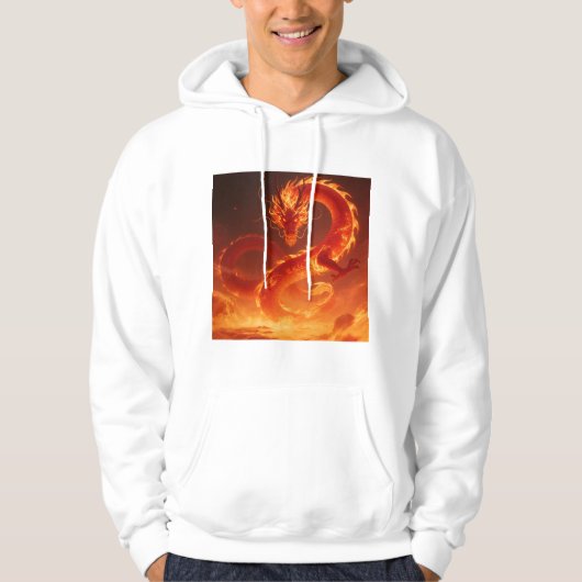 Loderndes Feuerdrache | Mythischer Flammendrache F Hoodie (Vorderseite)
