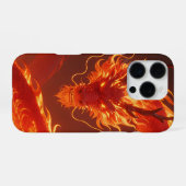 Loderndes Feuerdrache | Mythischer Flammendrache F iPhone Hülle (Rückseite (Horizontal))