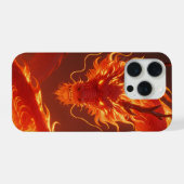 Loderndes Feuerdrache | Mythischer Flammendrache F iPhone Hülle (Rückseite (Horizontal))