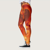 Loderndes Feuerdrache | Mythischer Flammendrache F Leggings (Links)