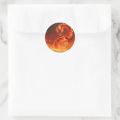 Loderndes Feuerdrache | Mythischer Flammendrache F Runder Aufkleber (Tasche)