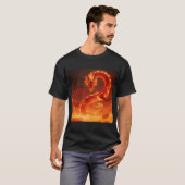 Loderndes Feuerdrache | Mythischer Flammendrache F T-Shirt (Vorne ganz)