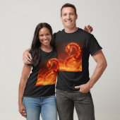 Loderndes Feuerdrache | Mythischer Flammendrache F T-Shirt (Unisex)