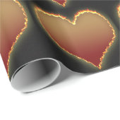 Loderndes Herz-Muster Geschenkpapier (Rolleneckpunkt)