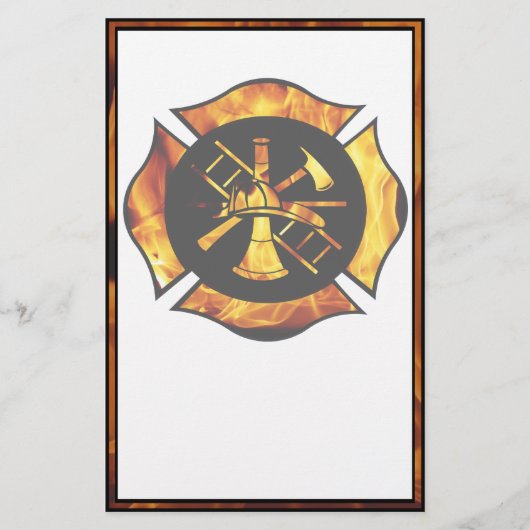 Loderndes Malteserkreuz stationär Briefpapier (Vorderseite)