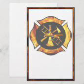 Loderndes Malteserkreuz stationär Briefpapier (Vorne/Hinten)