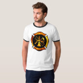 Loderndes Malteserkreuz T-Shirt (Vorne ganz)