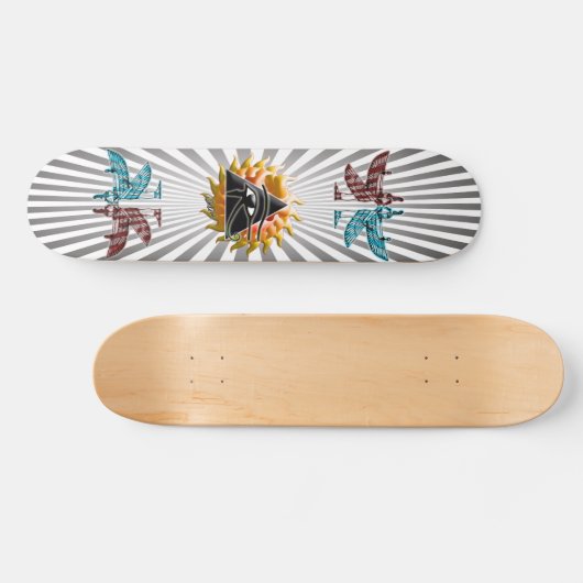 Loderndes Pyramide-Augen-Skateboard Skateboard (Horizontal)