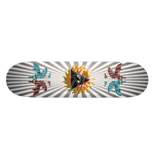 Loderndes Pyramide-Augen-Skateboard Skateboard