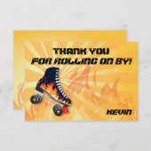 Loderndes Rollen-Skaten-Party danken Ihnen Dankeskarte (Vorne/Hinten)