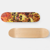Loderndes Schädel Skateboard (Horizontal)