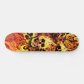 Loderndes Schädel Skateboard (Horizontal)