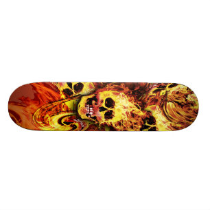 Loderndes Schädel Skateboard