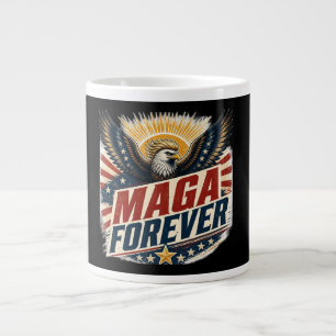 Loderndes Trump-Haar Adler MAGA FOREVER Jumbo-Tasse