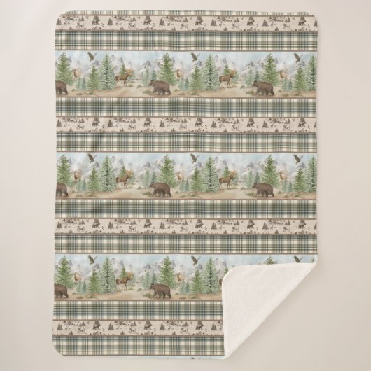 Lodge Bärenkariert Sherpadecke (Vorderseite)